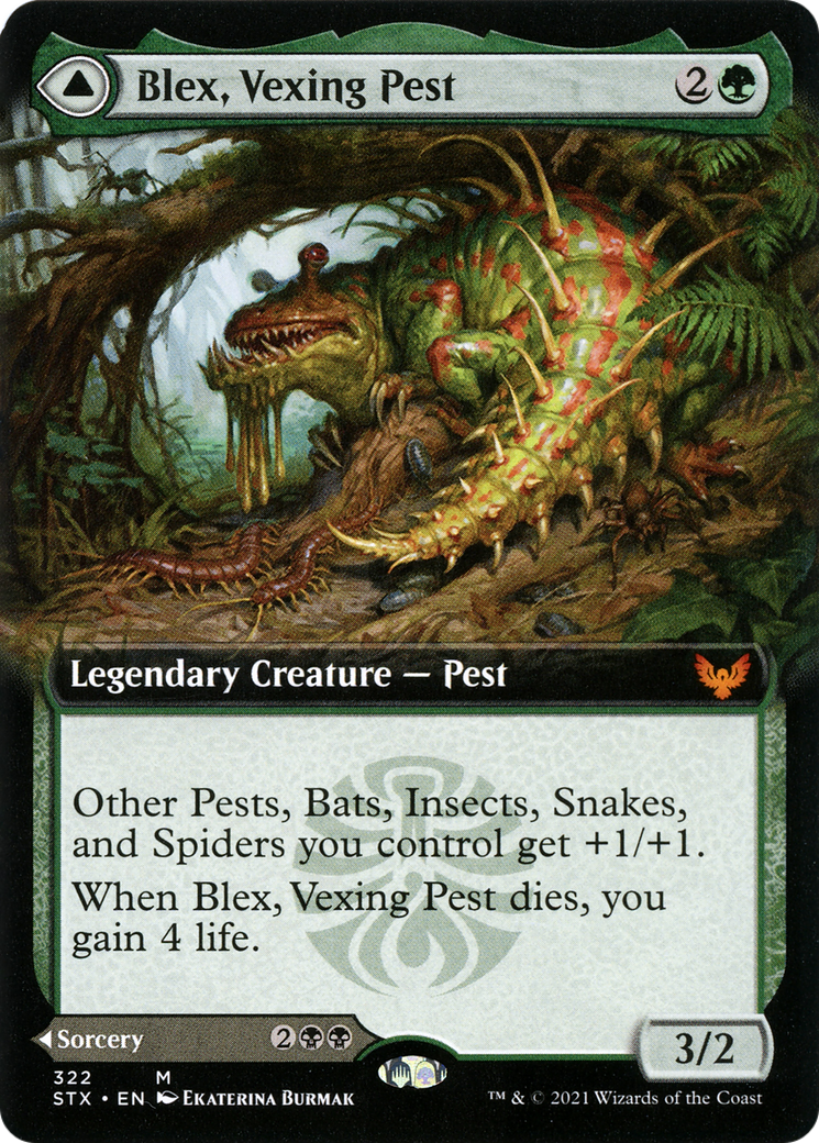 Blex, Vexing Pest // Search for Blex (Extended) [Strixhaven: School of Mages]