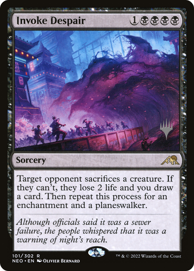 Invoke Despair (PPNEO-101) - Kamigawa: Neon Dynasty Promos