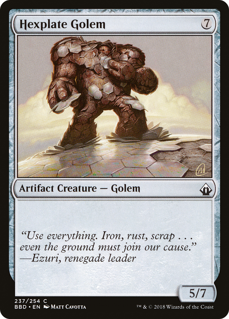 Hexplate Golem (BBD-237) - Battlebond Foil