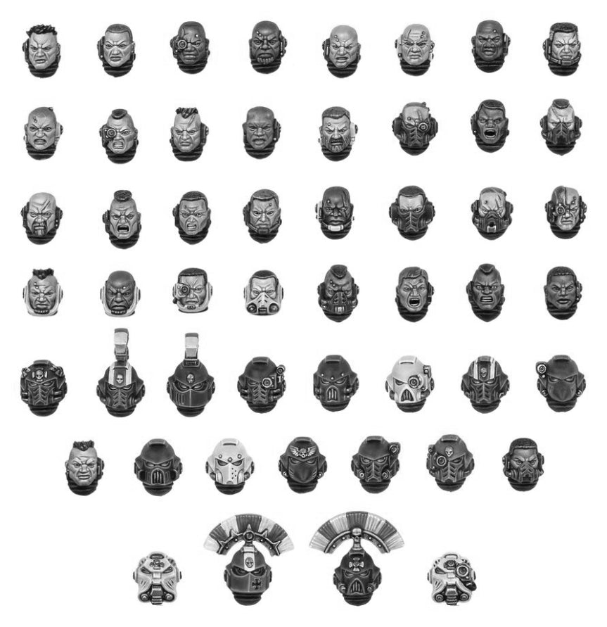 Space Marines - Space Marine Heads ( 01488-W)