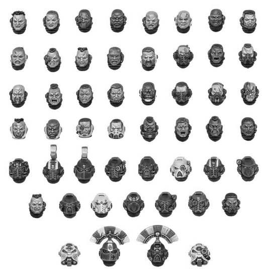 Space Marines - Space Marine Heads ( 01488-W)