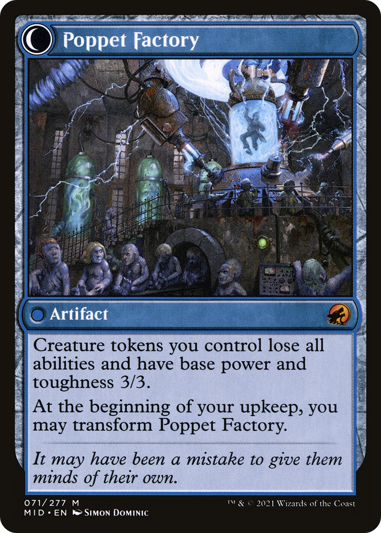 Poppet Stitcher // Poppet Factory (MID-071) - Innistrad: Midnight Hunt: (Double Faced Transform) Foil