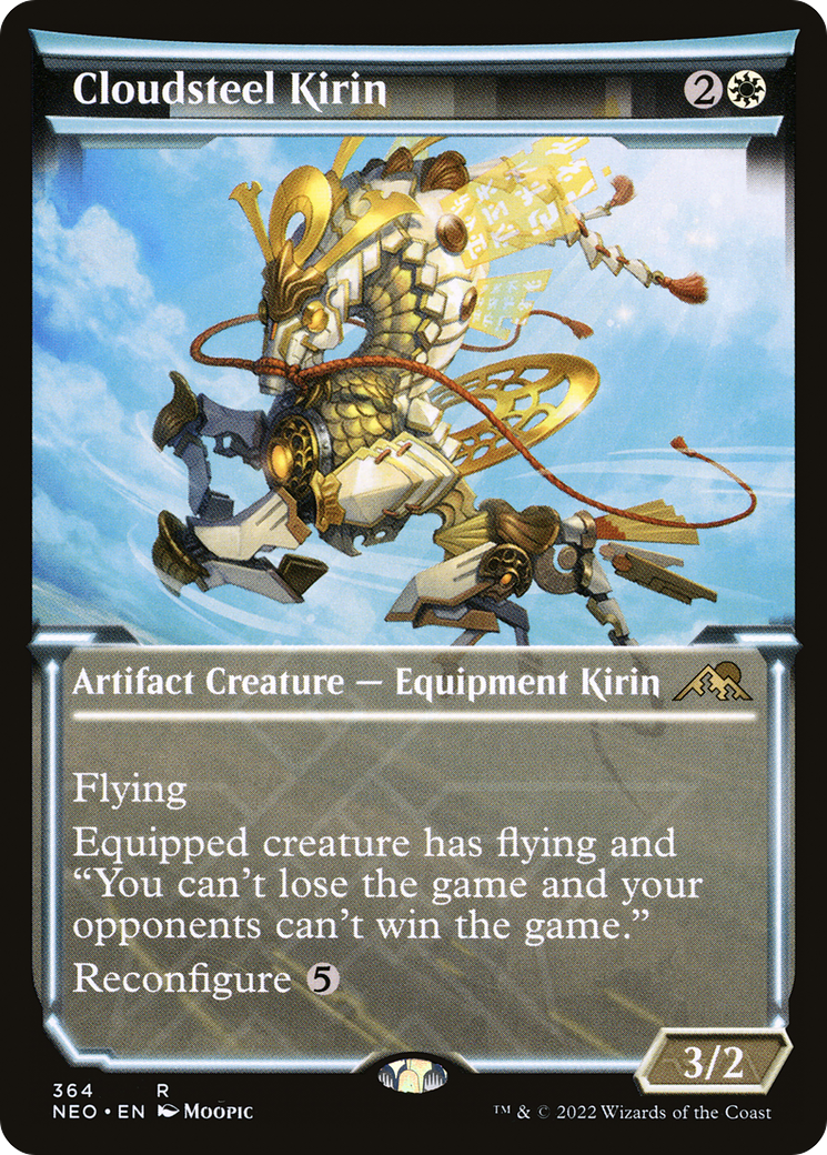 Cloudsteel Kirin (Showcase Soft Glow) [Kamigawa: Neon Dynasty]