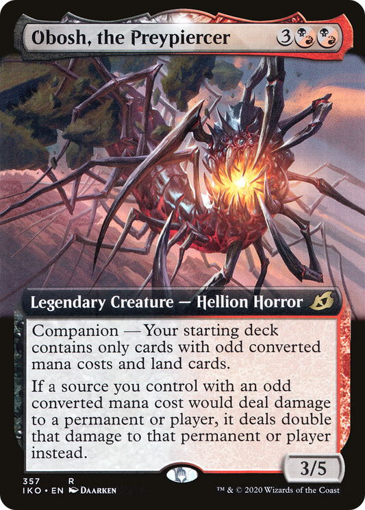 Obosh, the Preypiercer (IKO-357) - Ikoria: Lair of Behemoths: (companion, Extended Art) Foil
