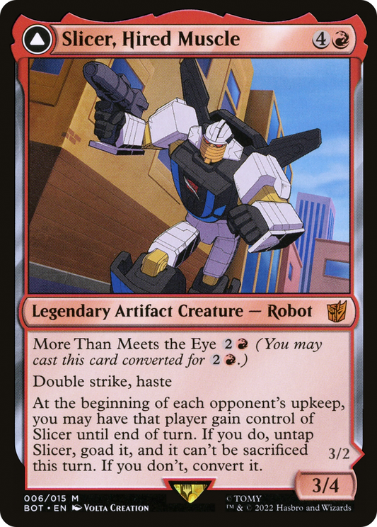 Slicer, Hired Muscle // Slicer, High-Speed Antagonist [Universes Beyond: Transformers]