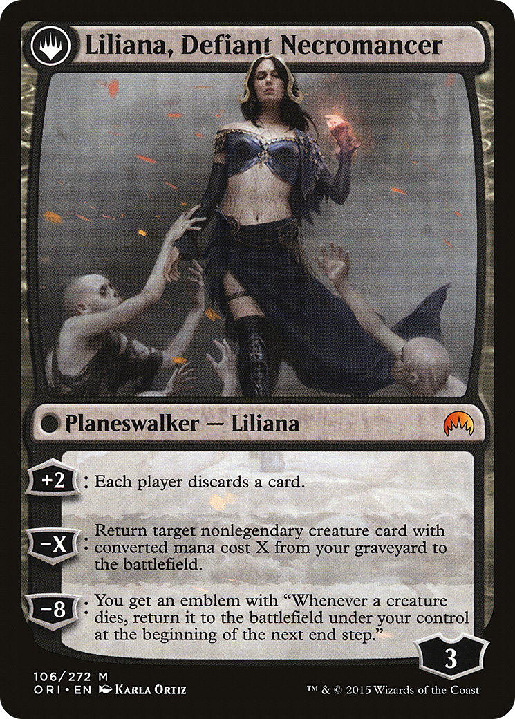 Liliana, Heretical Healer // Liliana, Defiant Necromancer (ORI-106) - Magic Origins: (originpwdfc)