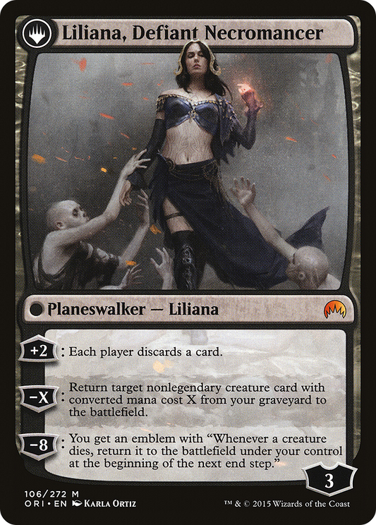 Liliana, Heretical Healer // Liliana, Defiant Necromancer (ORI-106) - Magic Origins: (originpwdfc)