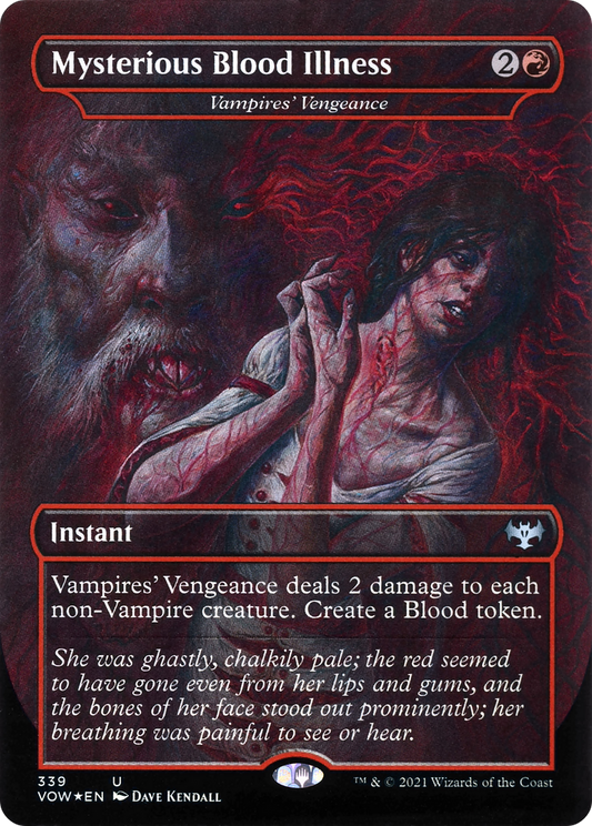 Vampires' Vengeance (VOW-339) - Innistrad: Crimson Vow / Mysterious Blood Illness (Borderless)