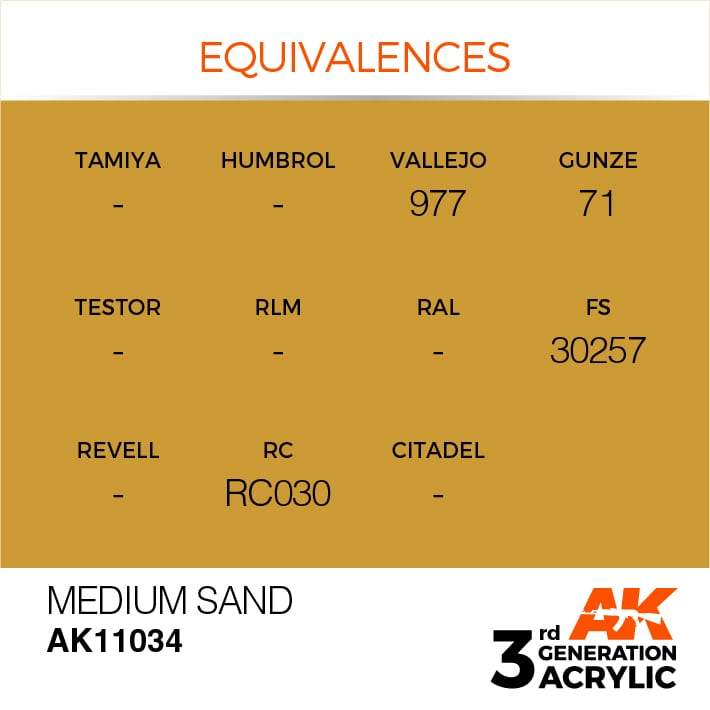 AK Acrylic 3G - Medium Sand ( AK11034 )
