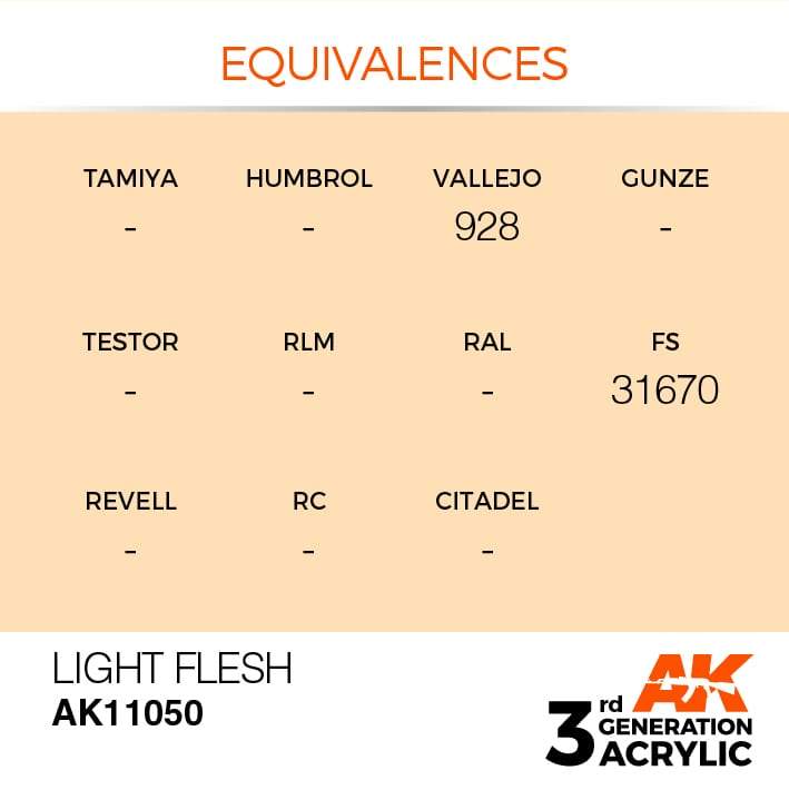 AK Acrylic 3G - Light Flesh ( AK11050 )