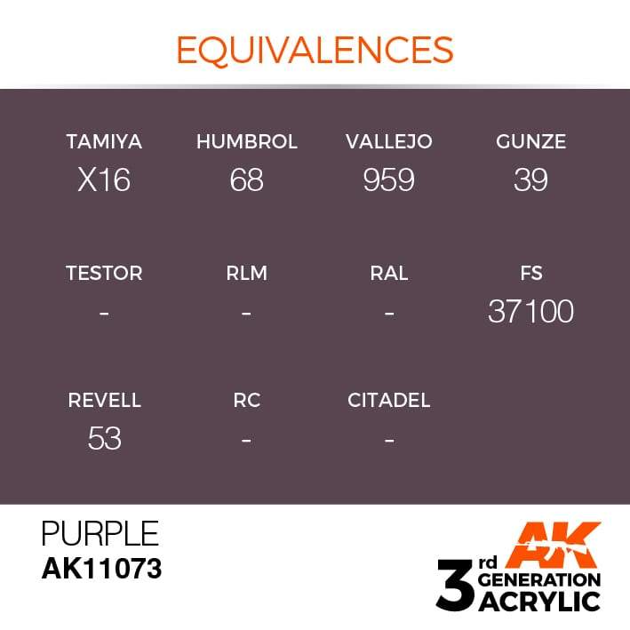 AK Acrylic 3G - Purple ( AK11073 )