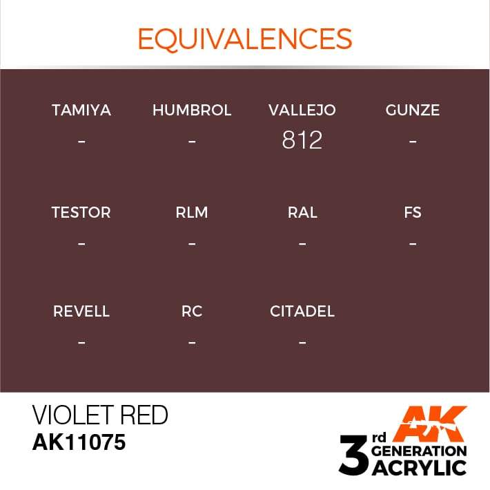 AK Acrylic 3G - Violet Red ( AK11075 )