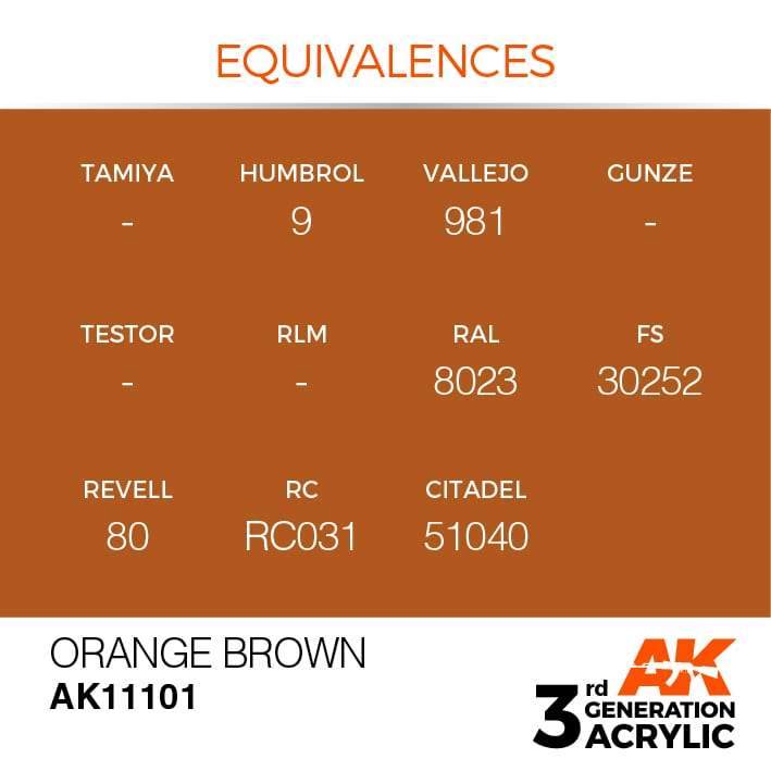 AK Acrylic 3G - Orange Brown ( AK11101 )