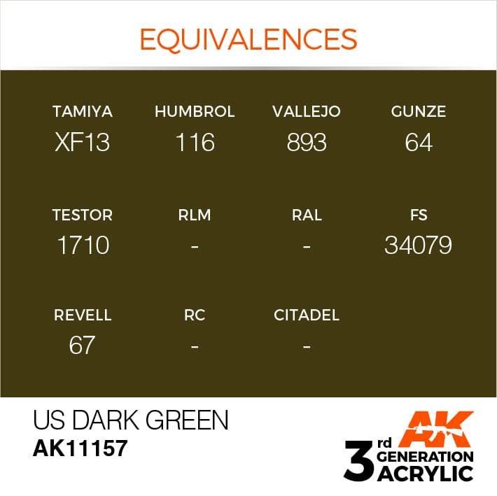 AK Acrylic 3G - US Dark Green ( AK11157 )