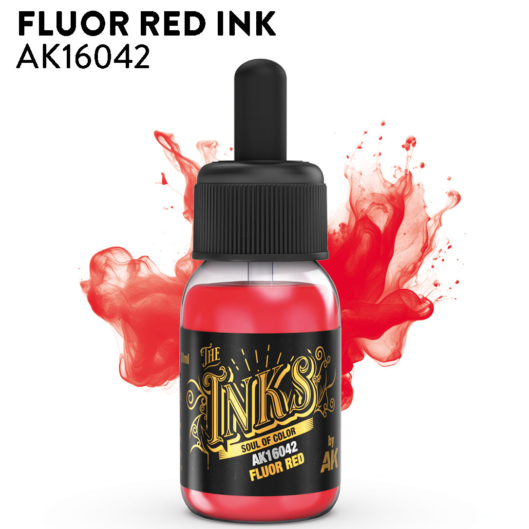 AK Interactive - The Inks: Fluor Red (AK16042)