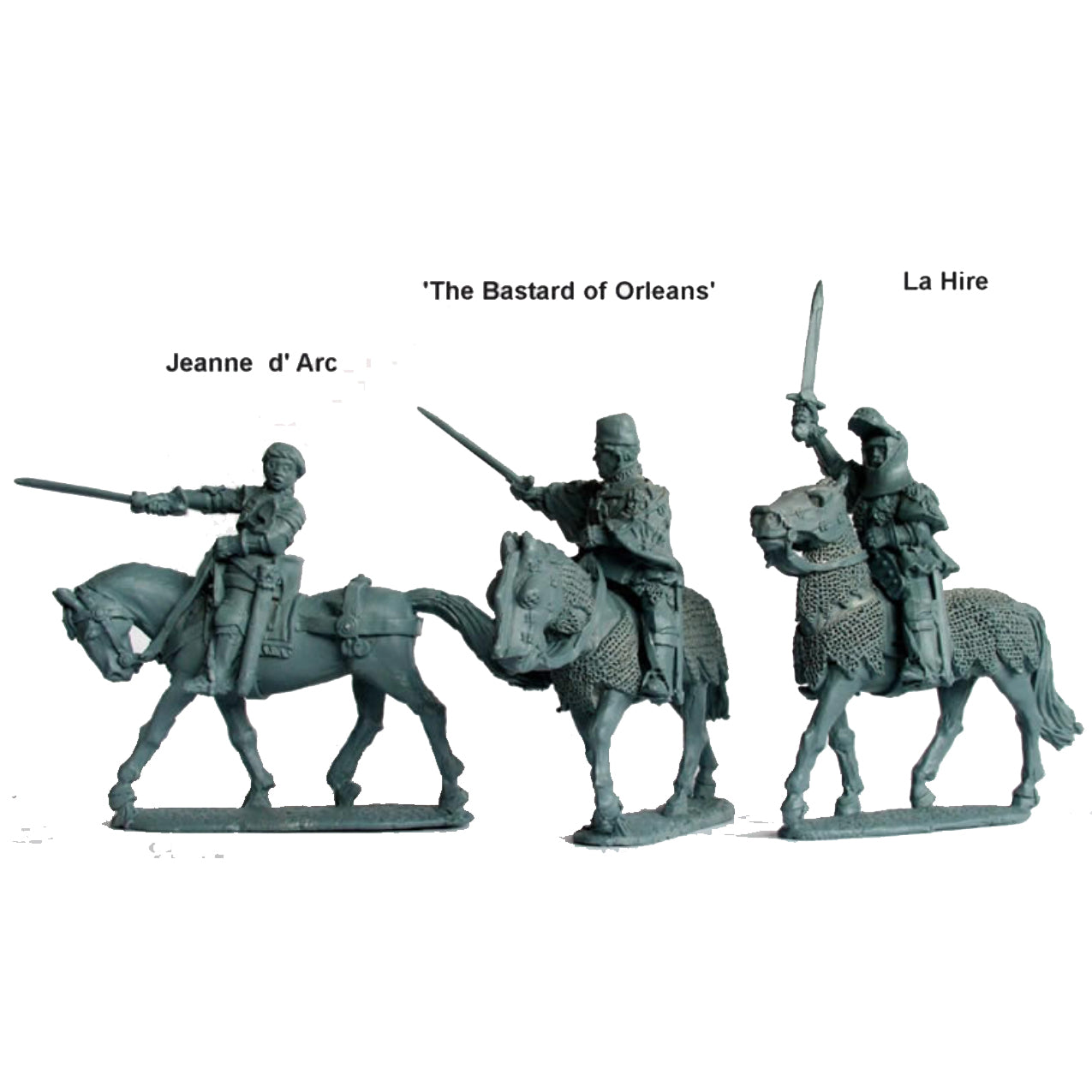 Jeanne d'Arc, La Hire, Bastard of Orleans (All Mounted) (AO33)