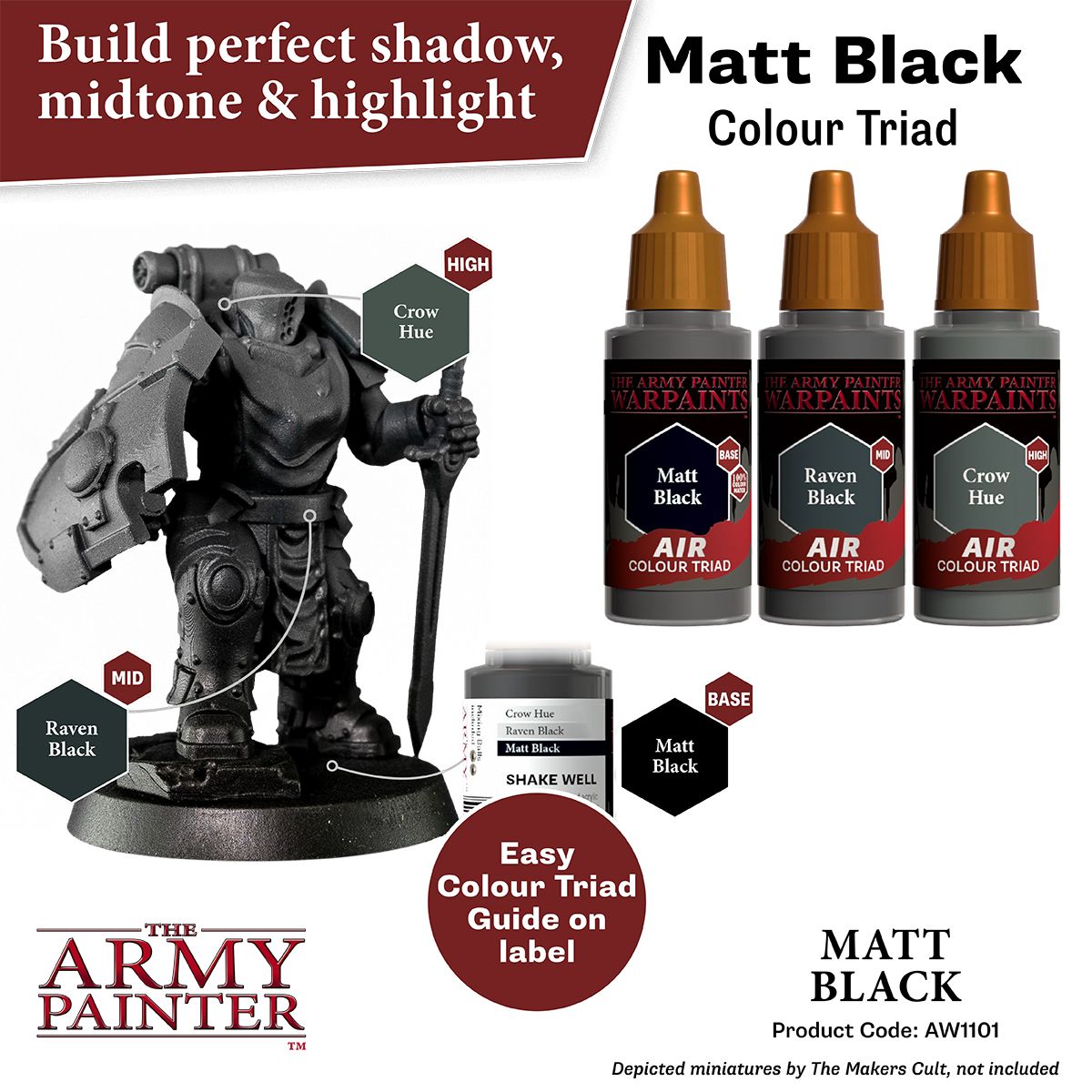 Warpaints Air: Matt Black ( AW1101 )