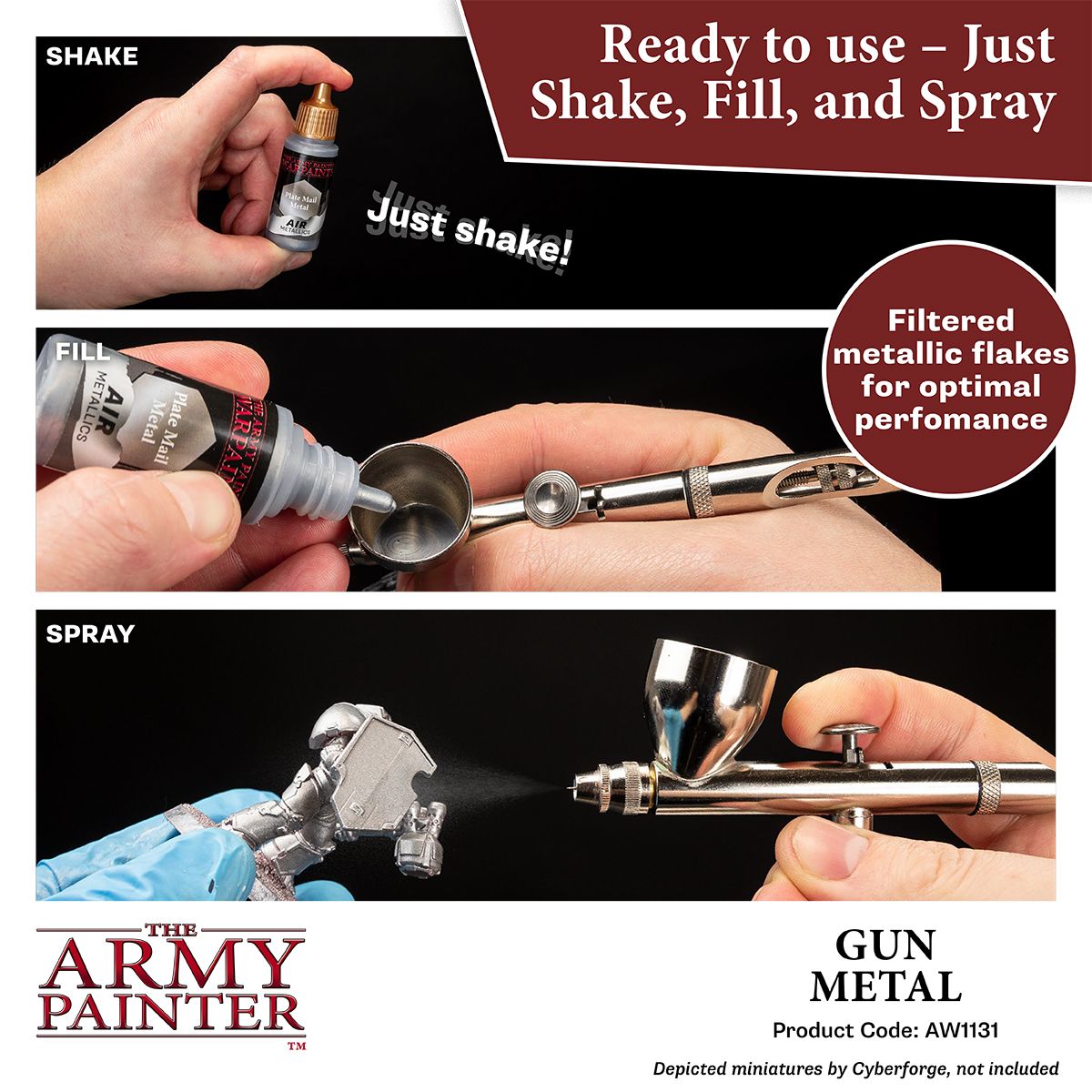 Warpaints Air Metallics: Gun Metal ( AW1131 )