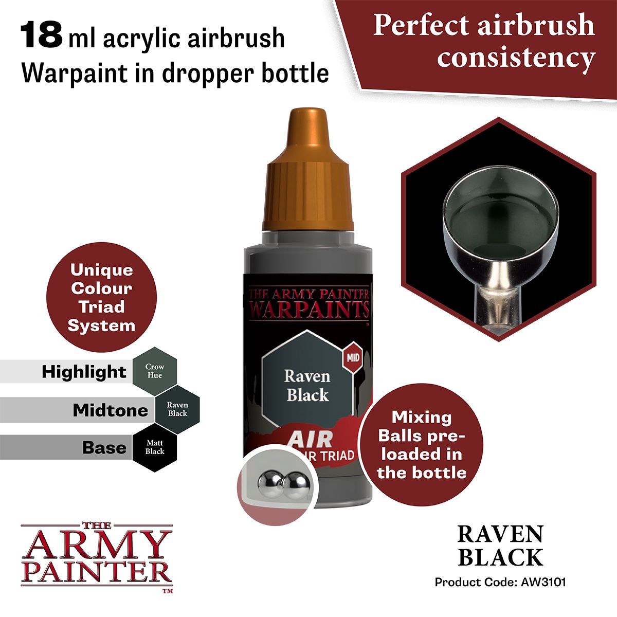 Warpaints Air: Raven Black ( AW3101 )