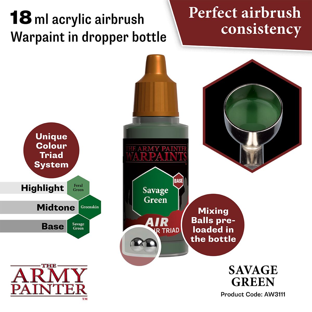 Warpaints Air: Savage Green ( AW3111 )