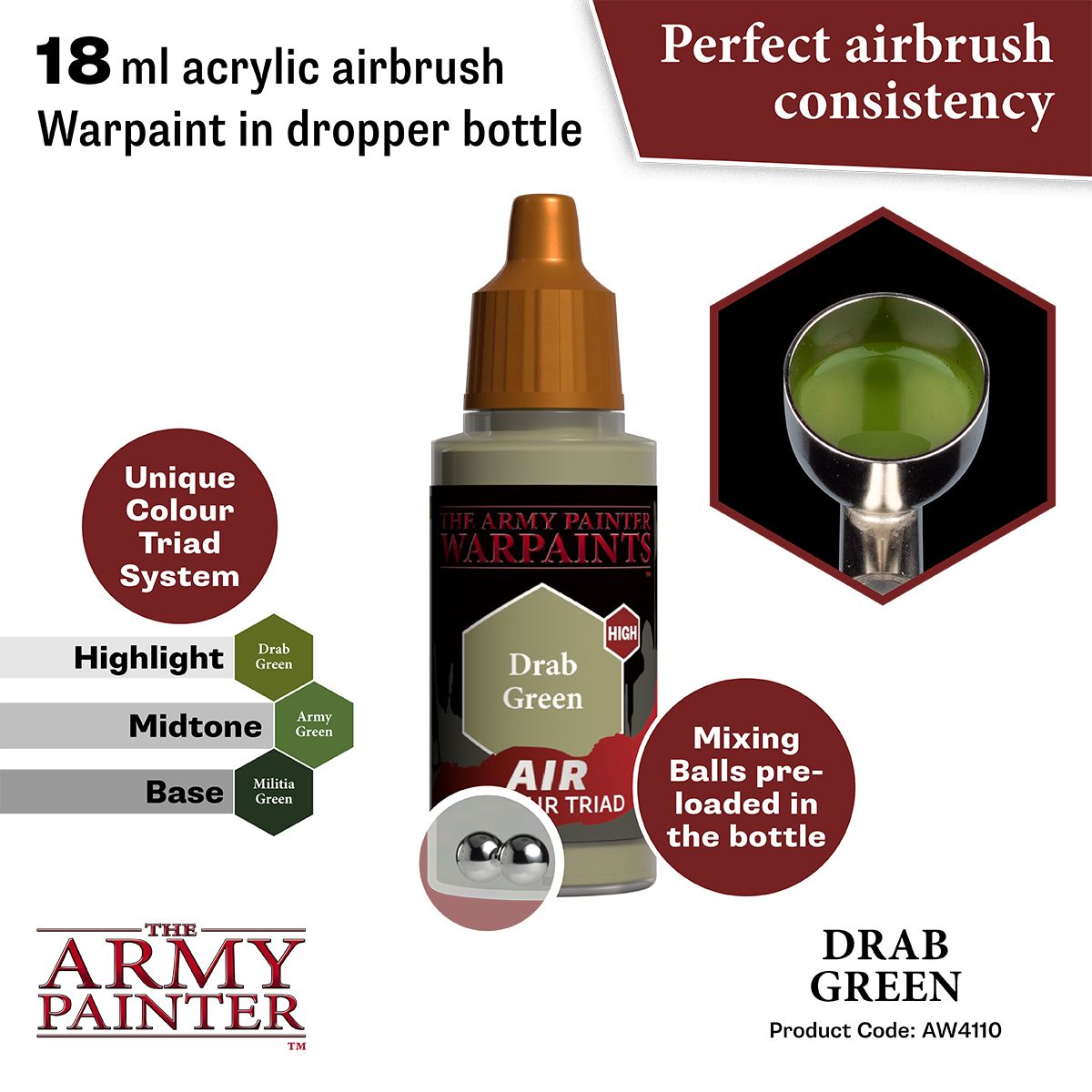 Warpaints Air: Drab Green ( AW4110 )