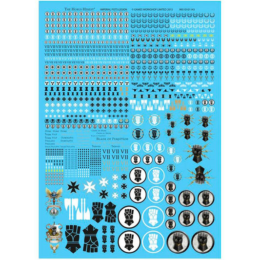 Horus Heresy - Imperial Fists Legion Transfer Sheet