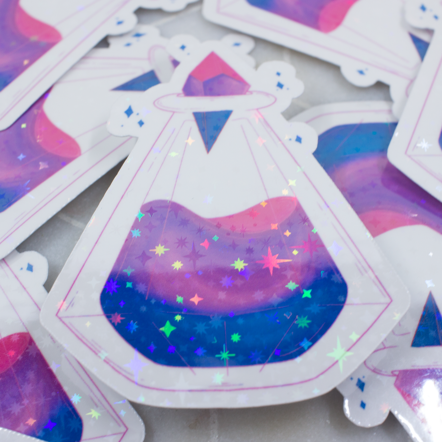 Blue Crystal Atelier - Pride Potions Stickers