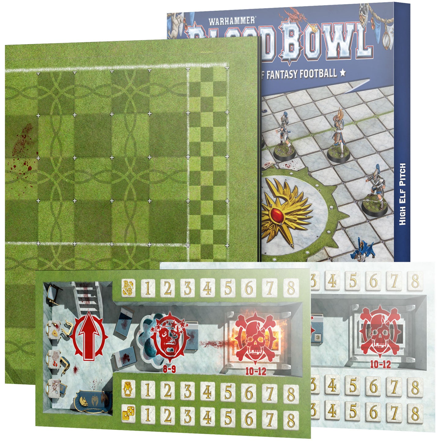Blood Bowl Pitch - High Elf Pitch and Dugouts (202-65)