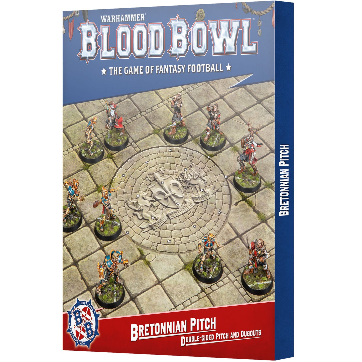 Blood Bowl Pitch - Bretonnian Pitch Team & Dugouts (202-61)