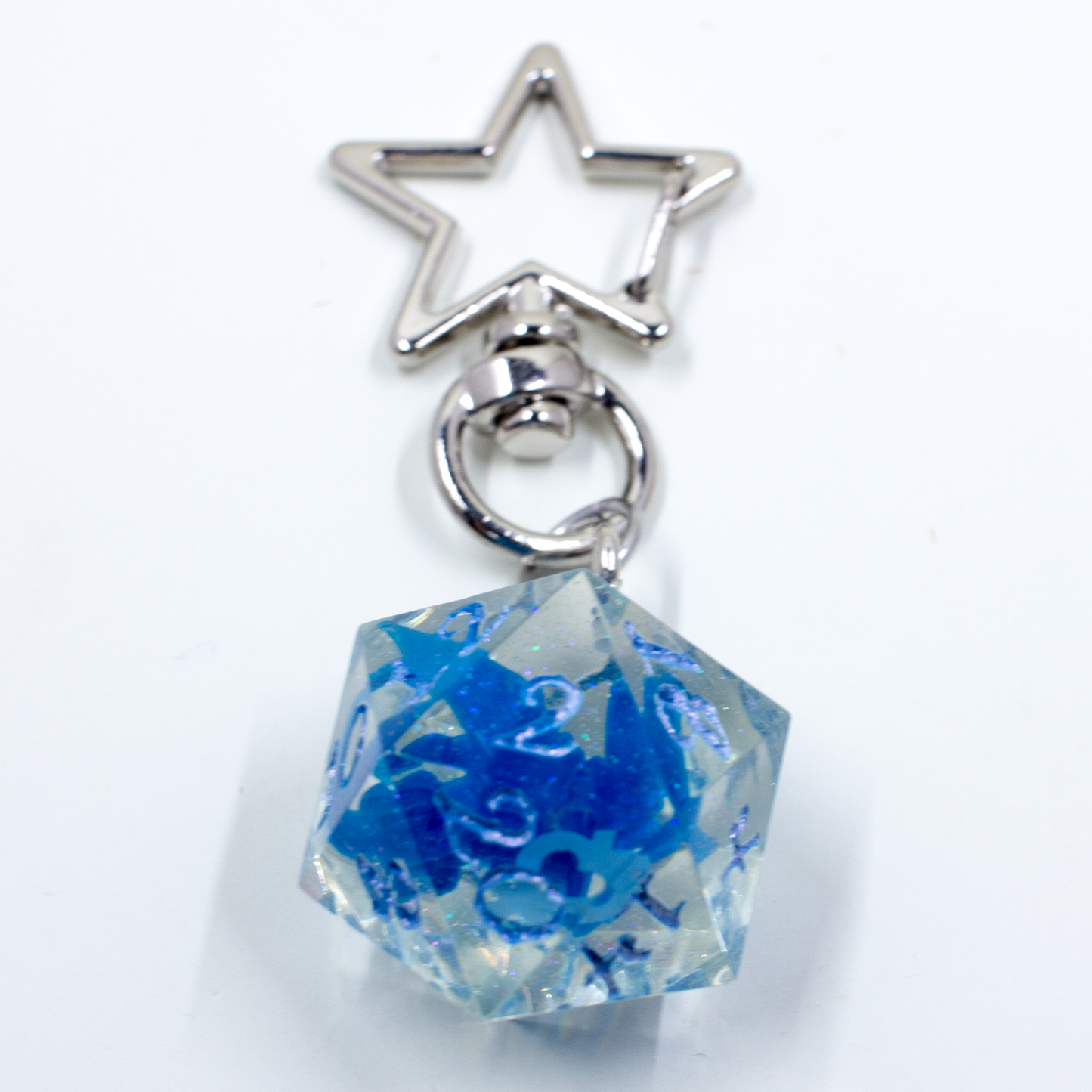 Blue Crystal Atelier - Origami Dragon D20 Keychain