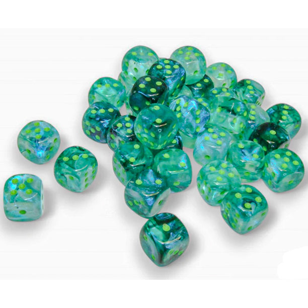 36 D6 Borealis Luminary 12mm Dice Kelp / Light Green - CHX27995