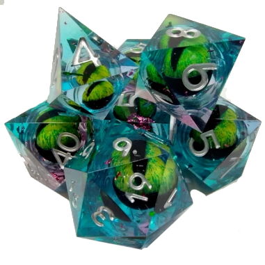 Liquid Core Dragon Eye Light Blue / Pink with Pink Foil