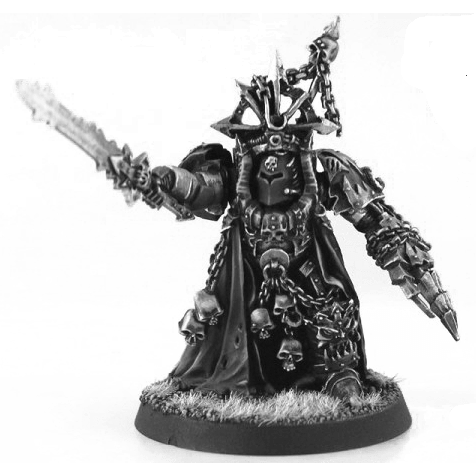 Chaos Space Marines Sorcerer in Terminator Armour (Metal-Old) ( 43-12-MR ) - Used