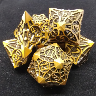 Chaos Dice Set - Old Gold