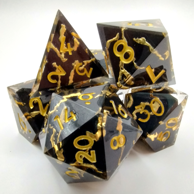 Double Core Dice - Gold Flash