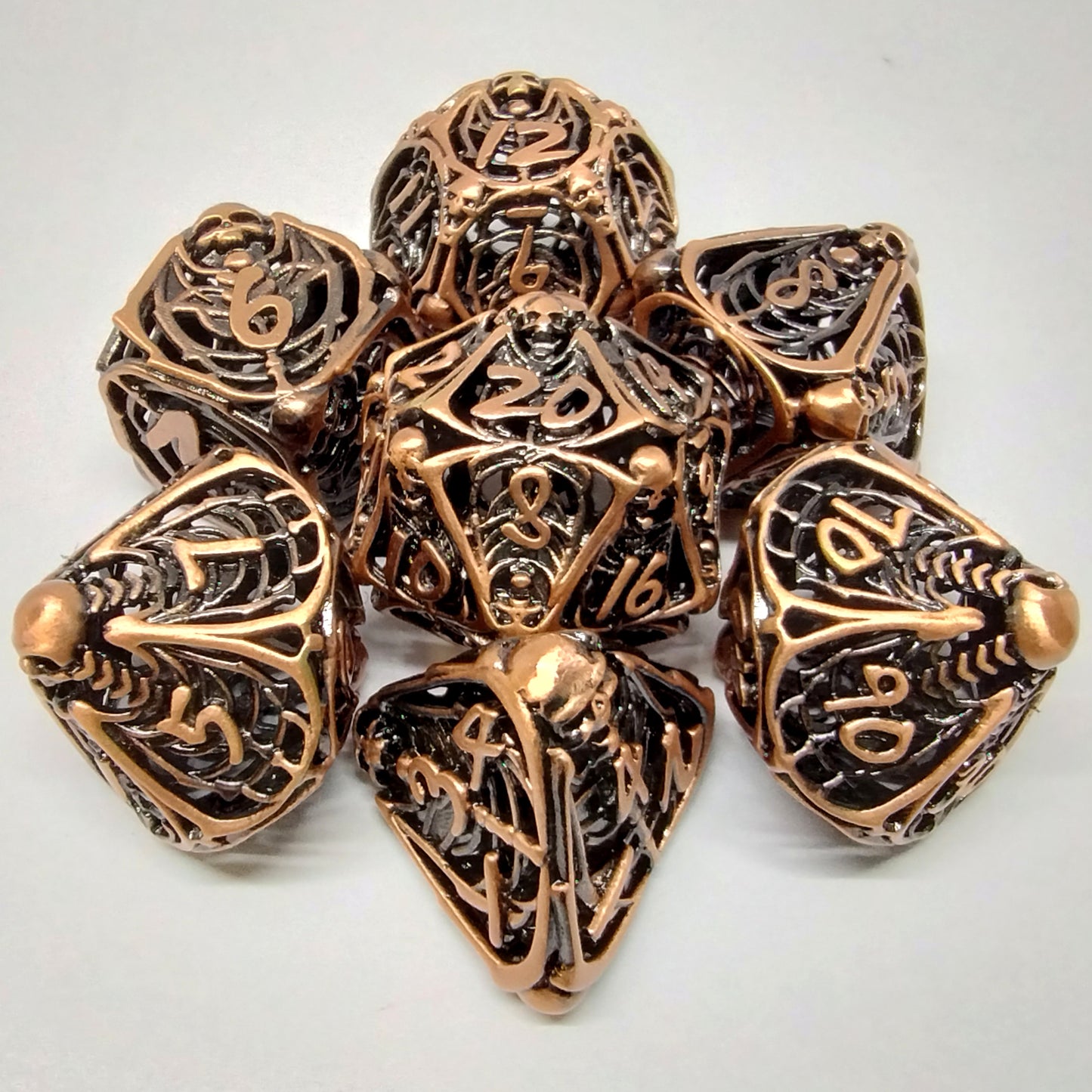 Skeleton Horror Dice Set - Old Copper