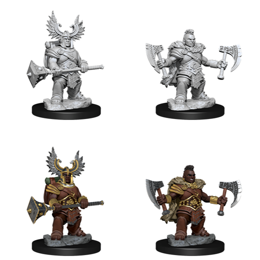 D&D Unpainted Minis Frameworks  -  Dwarf Barbarian (75031)