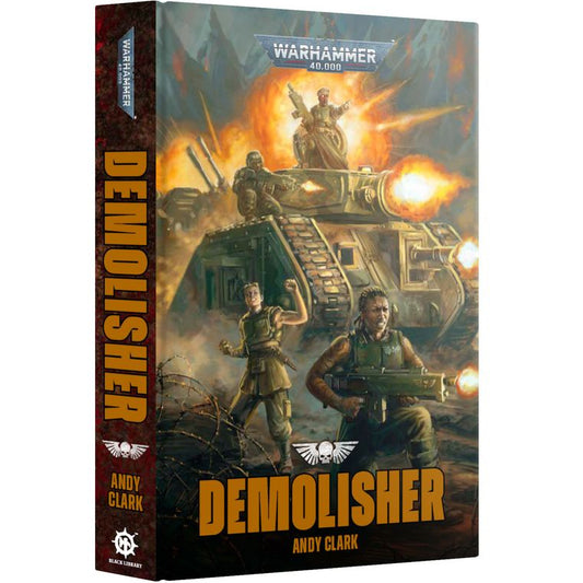 Book titled 'Demolisher' by Andy Clark with a Warhammer cover design on a white background