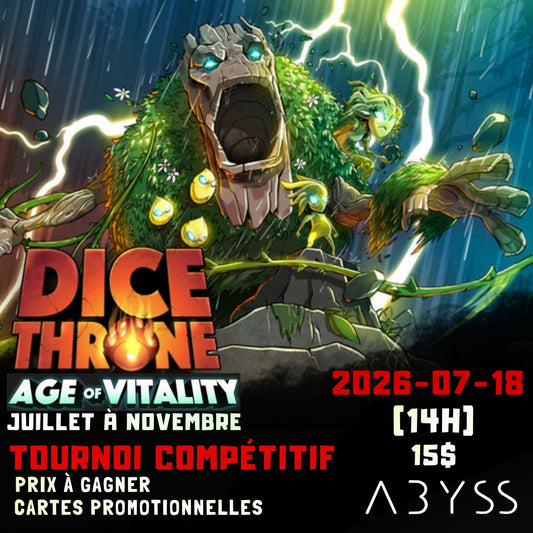 Tournoi Compétitif Dice Throne Age of Vitality 2026-07-18
