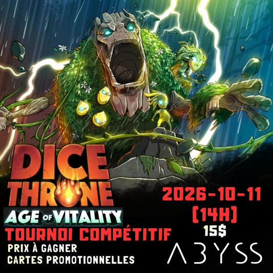 Tournoi Compétitif Dice Throne Age of Vitality 2026-10-11