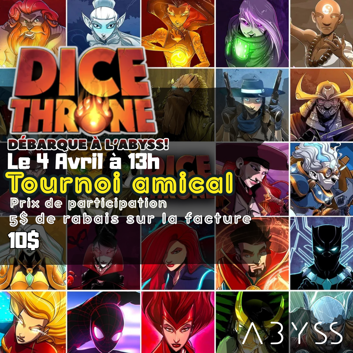 Tournoi Amical Dice Throne 04.04.2026