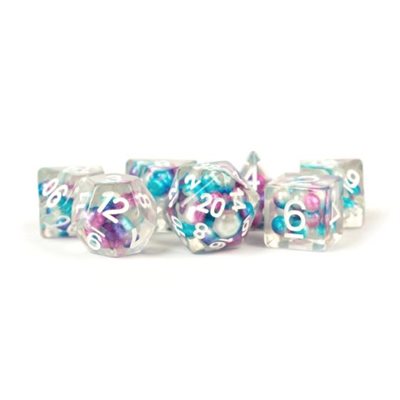 FanRoll Dice - Pearl: Gradient Purple/Teal/White
