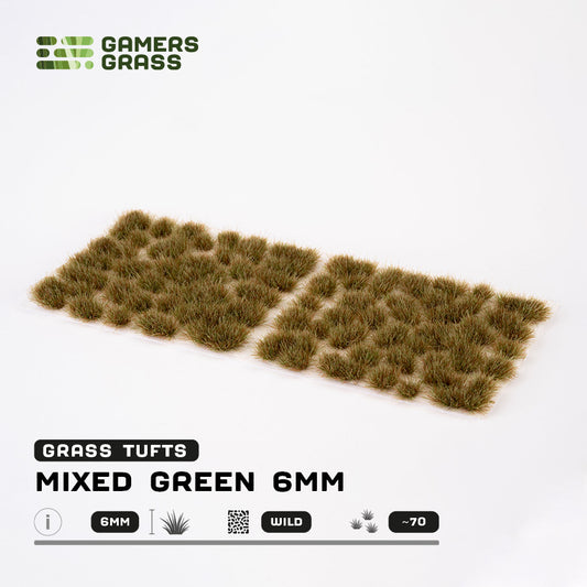 Gamer's Grass Tufts - Mixed Green 6mm