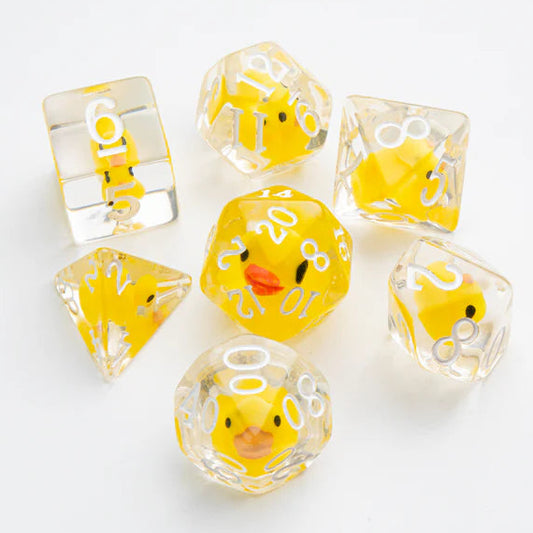 7 Polyhedral Abyss Dice Set - Ducks Inbeds (AB0075)