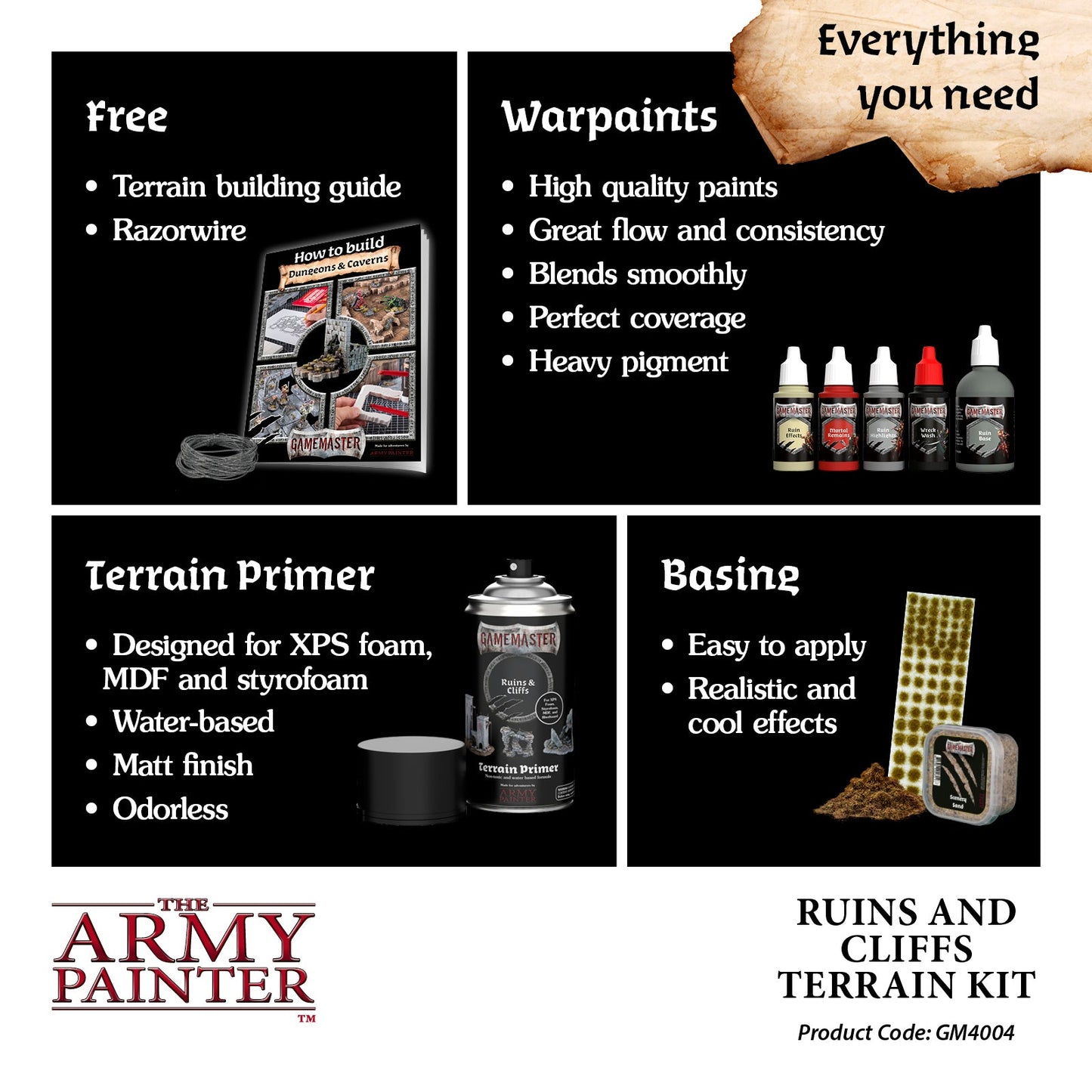 Army Painter Gamemaster - Ruins & Cliffs Terrain Kit ( GM4004 )