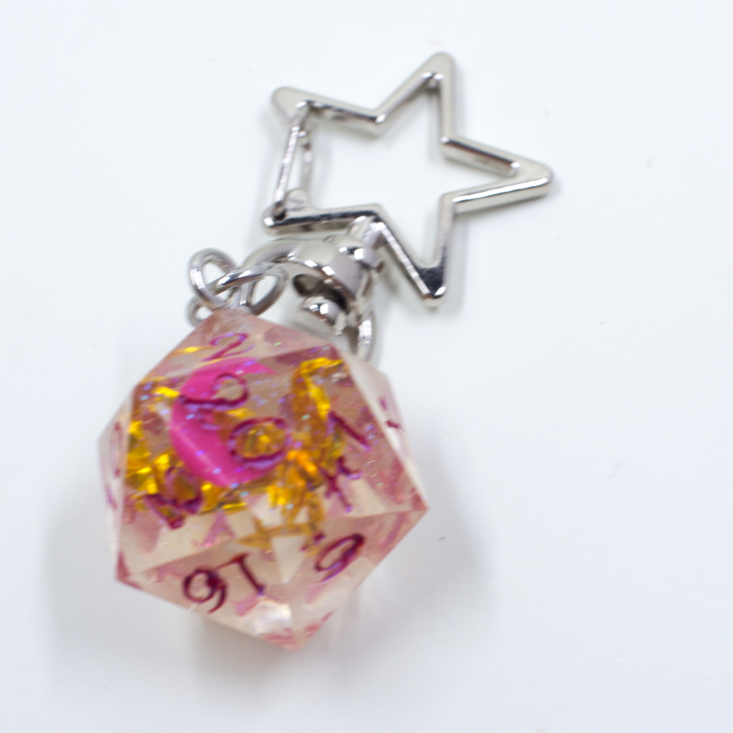 Blue Crystal Atelier - Origami Dragon D20 Keychain
