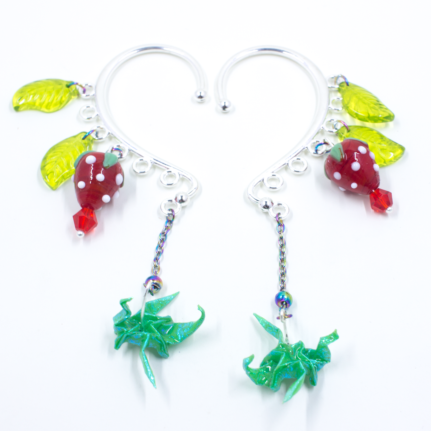 Blue Crystal Atelier - Origami Dragon Over Ear Cuff Pair