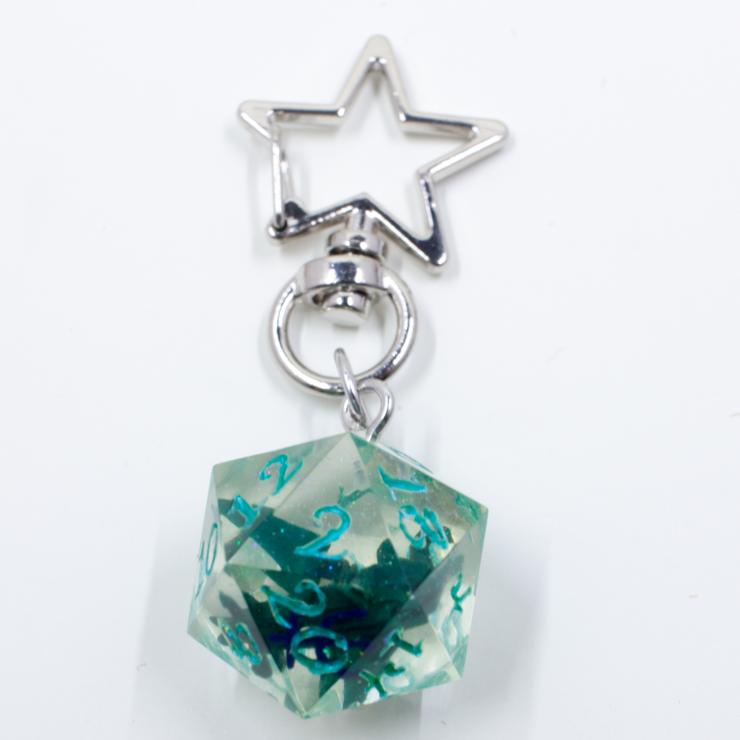 Blue Crystal Atelier - Origami Dragon D20 Keychain