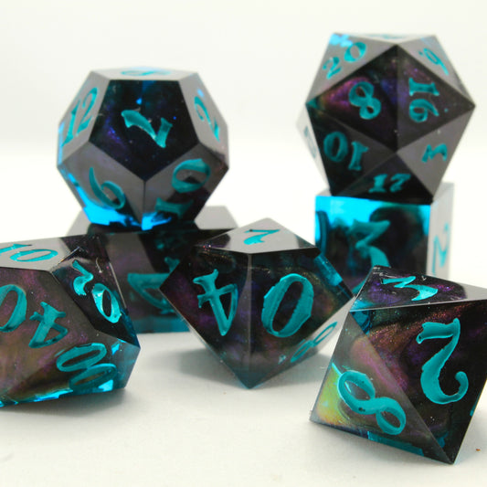 Sweet Dice - Polyhedral Resin - Purple Shadow Glimmer