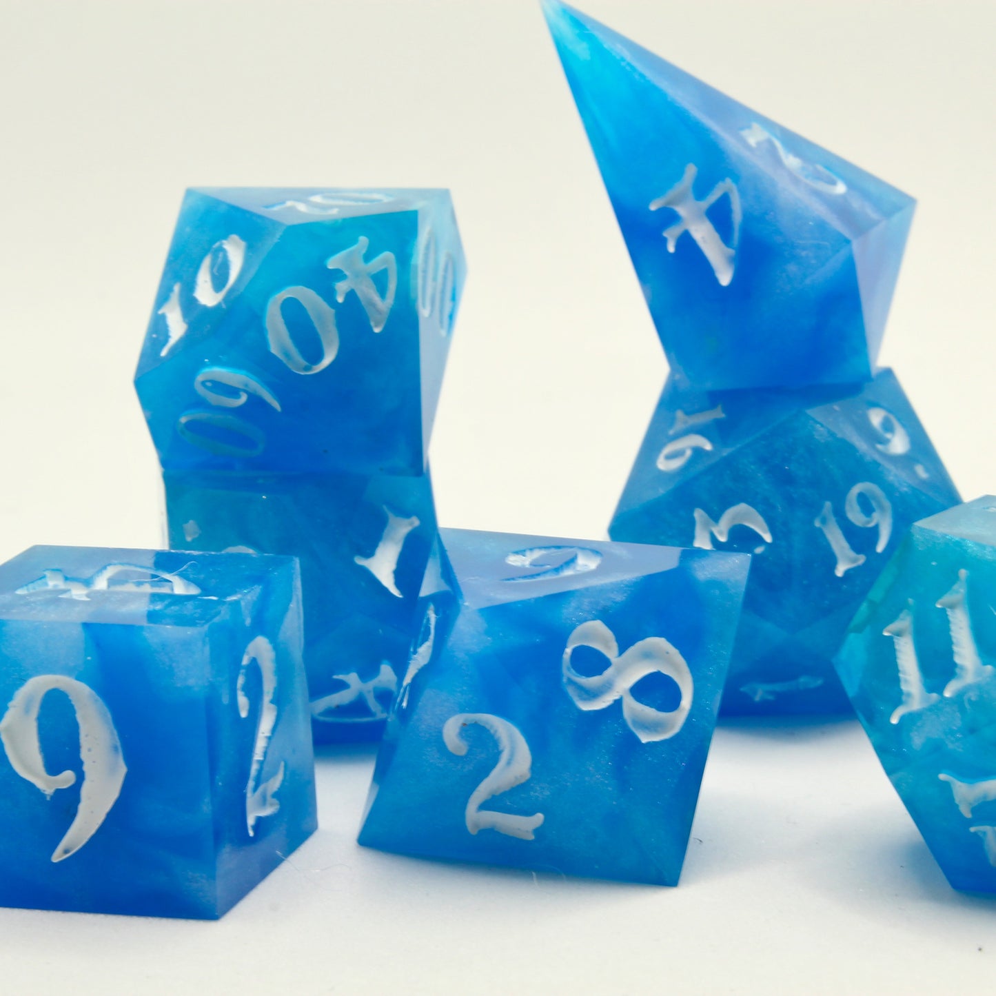 Sweet Dice - Polyhedral Resin Ocean Shimmer